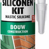 Bison siliconenkit bouw transparant koker 300 ml blijvend elastisch, waterbestendig, alle bouwafdichtingen
