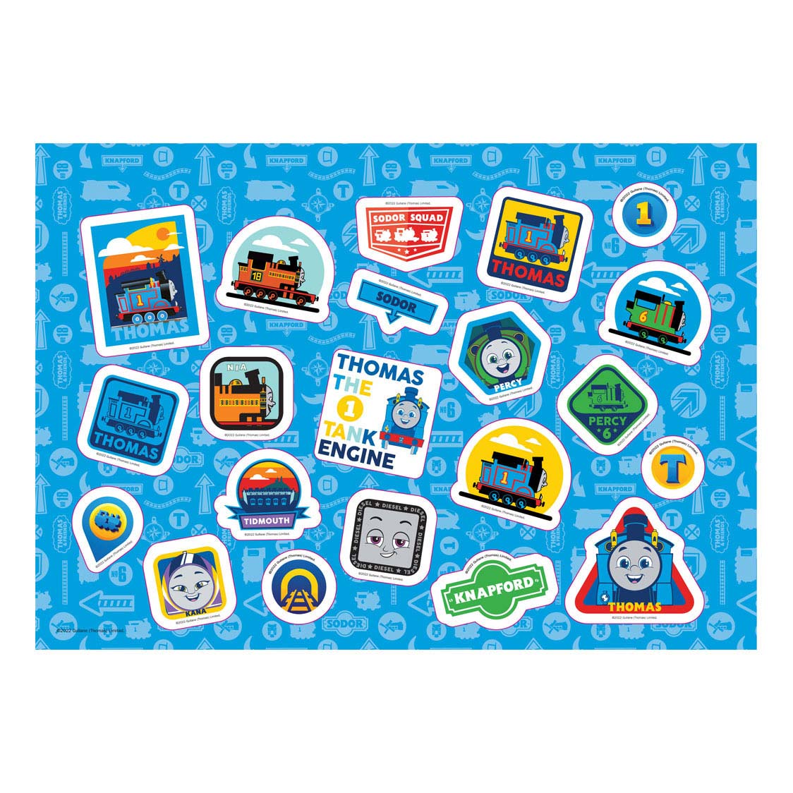 THOMAS The Train Sketch Block con pagine da colorare e modello