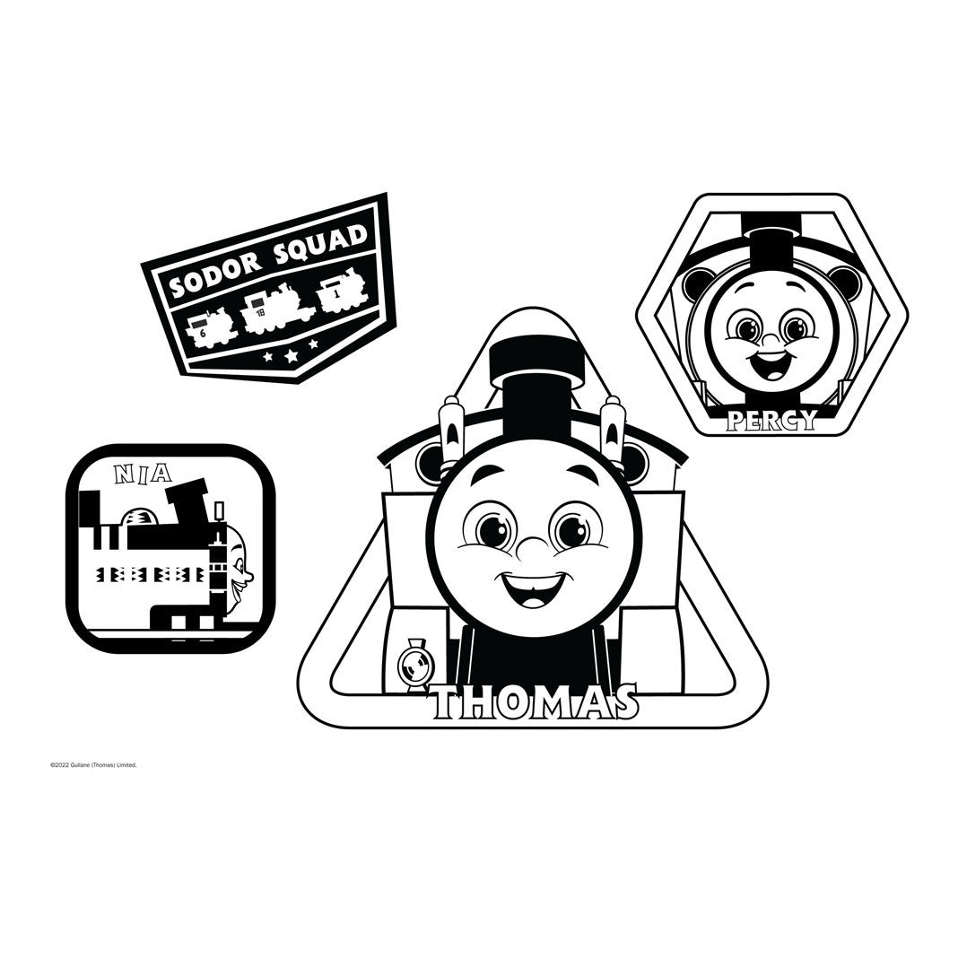 THOMAS The Train Sketch Block con pagine da colorare e modello