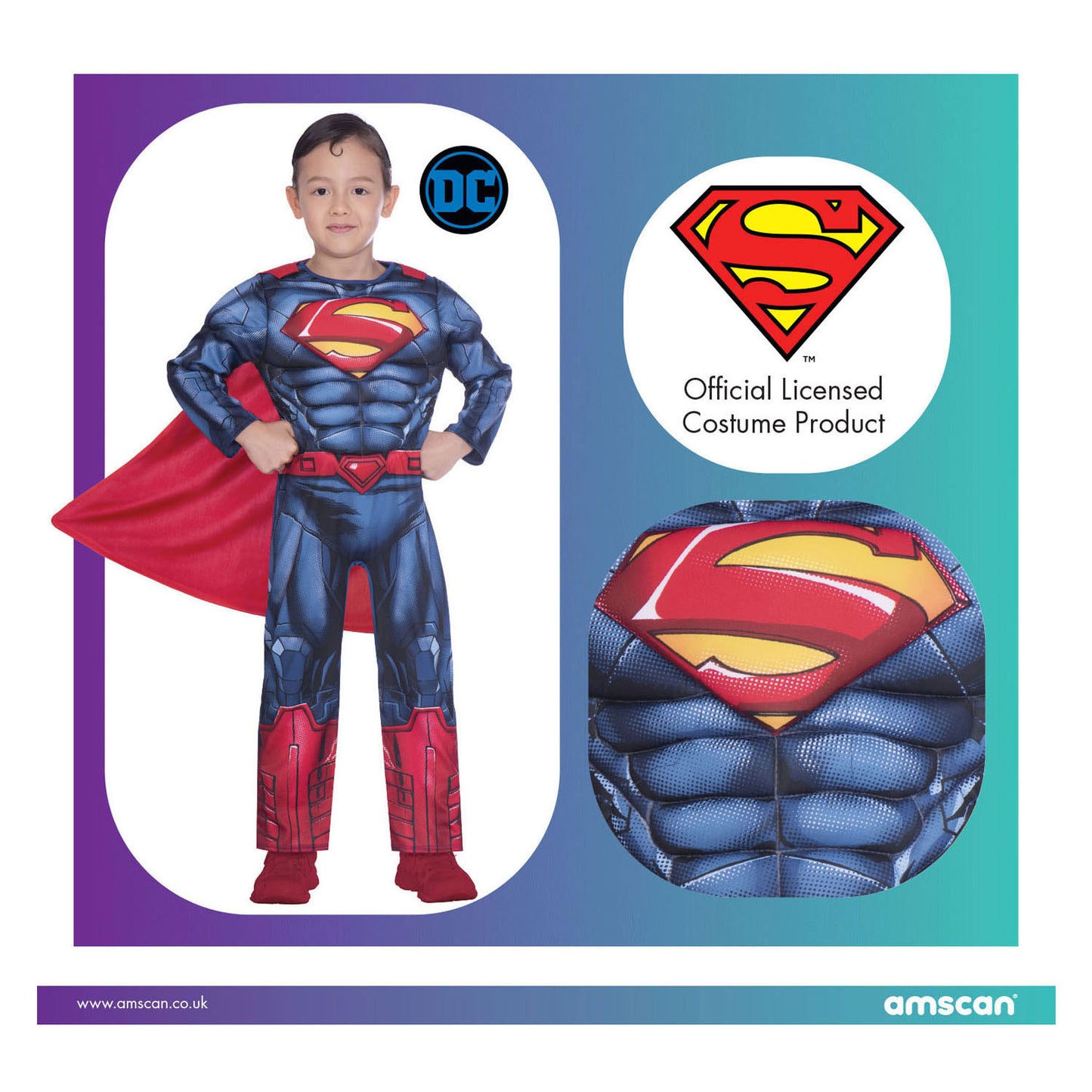 Disfraz de niños Superman Classic, de 4 a 6 años