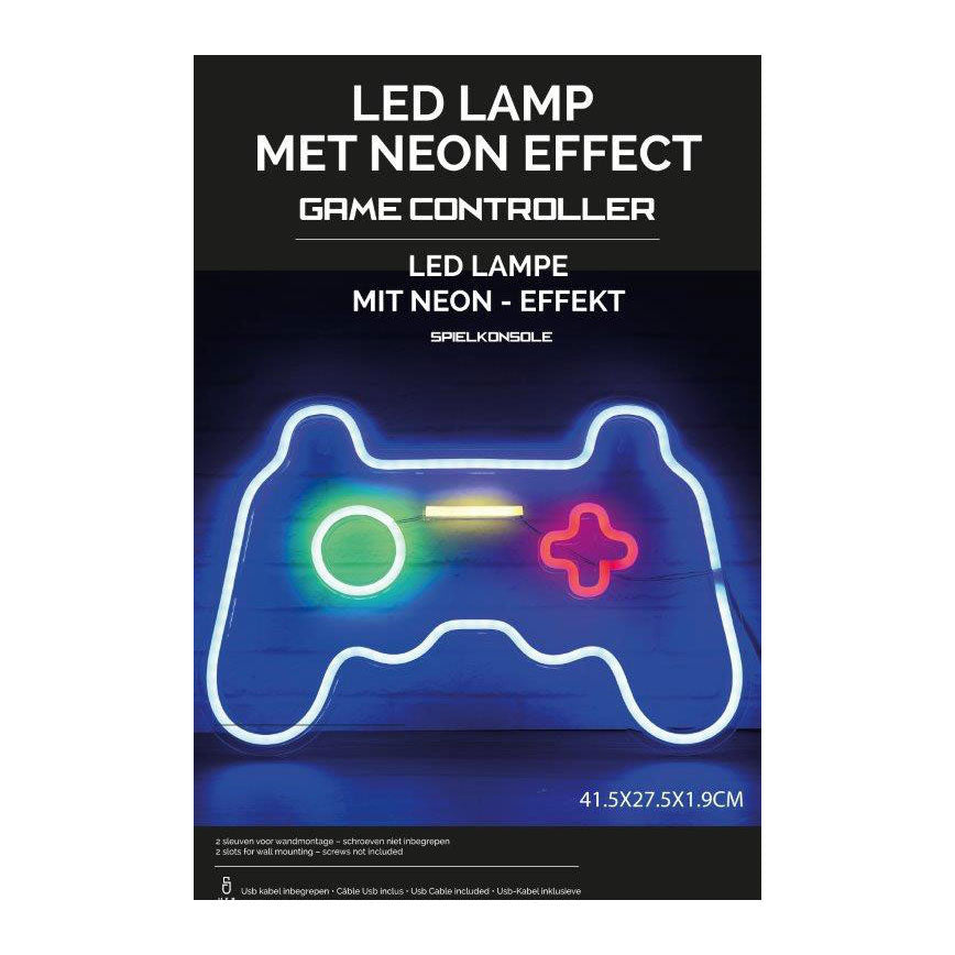 Controlador de juego con lámpara LED de neón