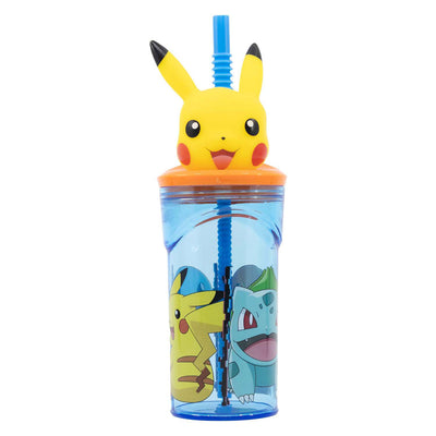 Pokémon 3D Bottle Bottle con Pokémon de paja, 360 ml