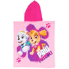 Paw patrol handdoek poncho roze 55x110cm