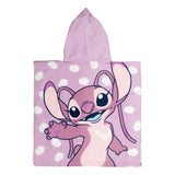 Puch handdoek poncho stitch lila 55x110cm - afbeelding 3