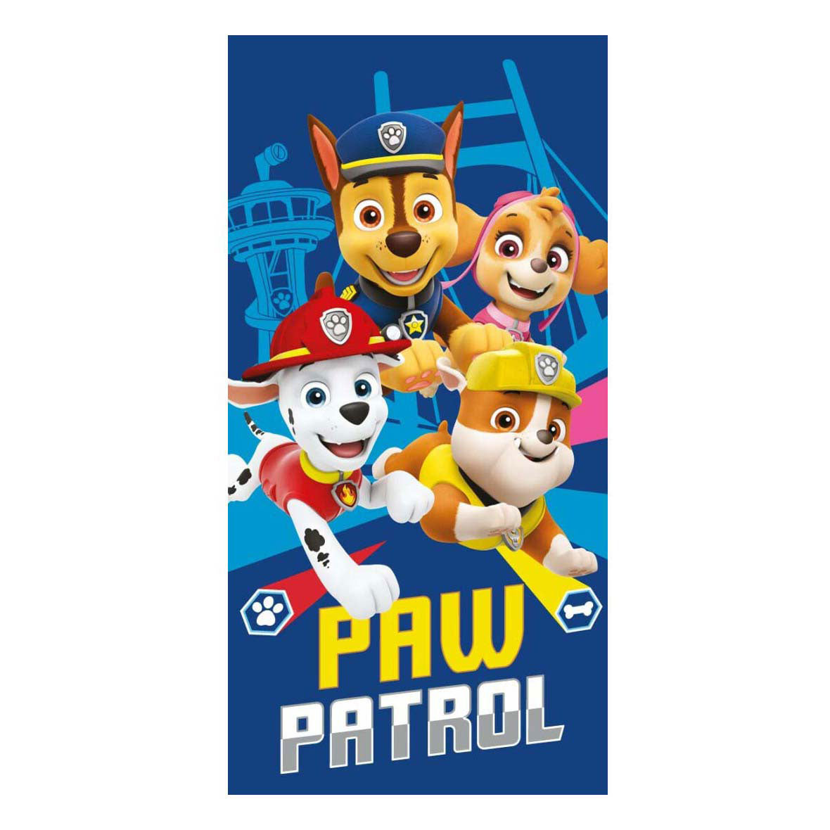 Telo mare in cotone Paw Patrol, 140x70 cm