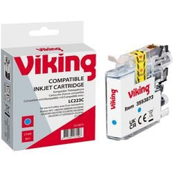 Inktcartridge viking brother lc223c 1300 pagina's cyaan