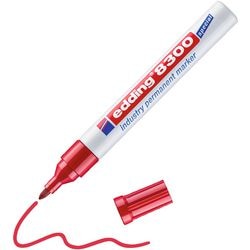 Pennarello indelebile edding 8300 rosso 1,5 - 3 mm