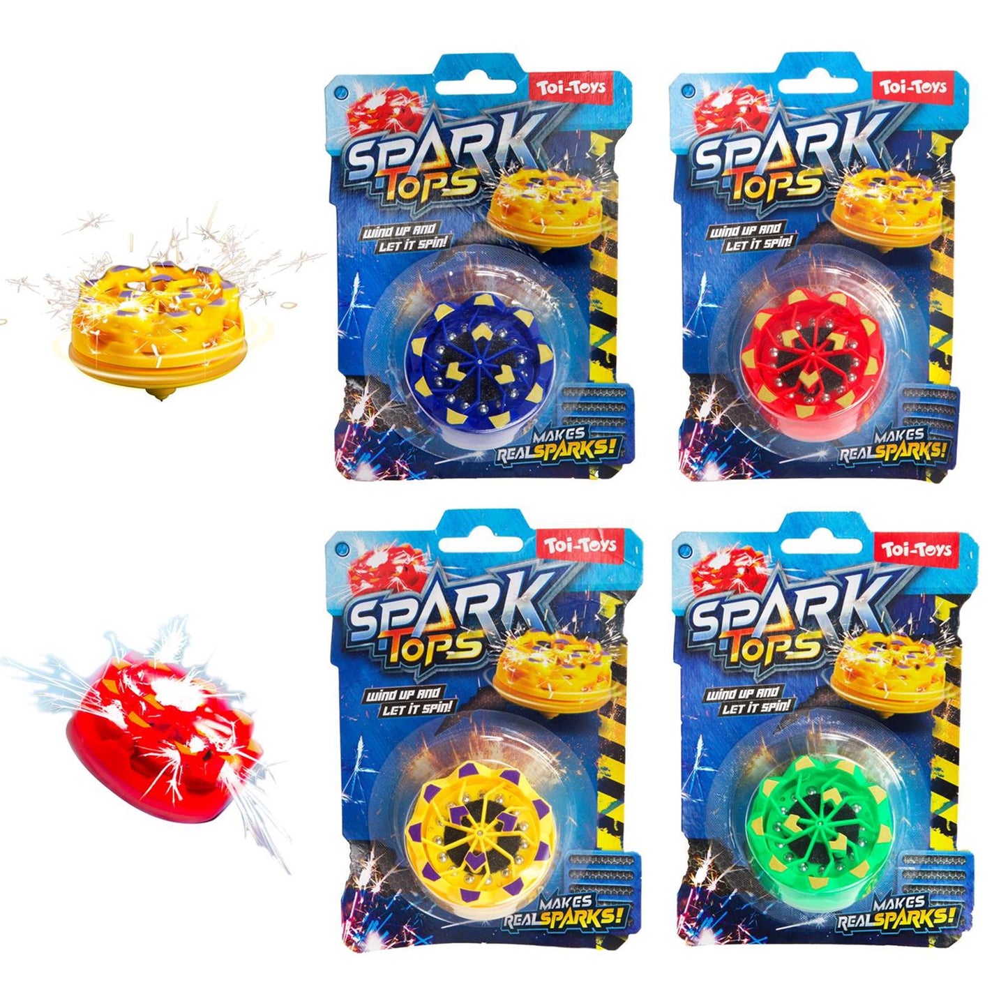 Toi-toys fun opwindtol sparks met vuursteen