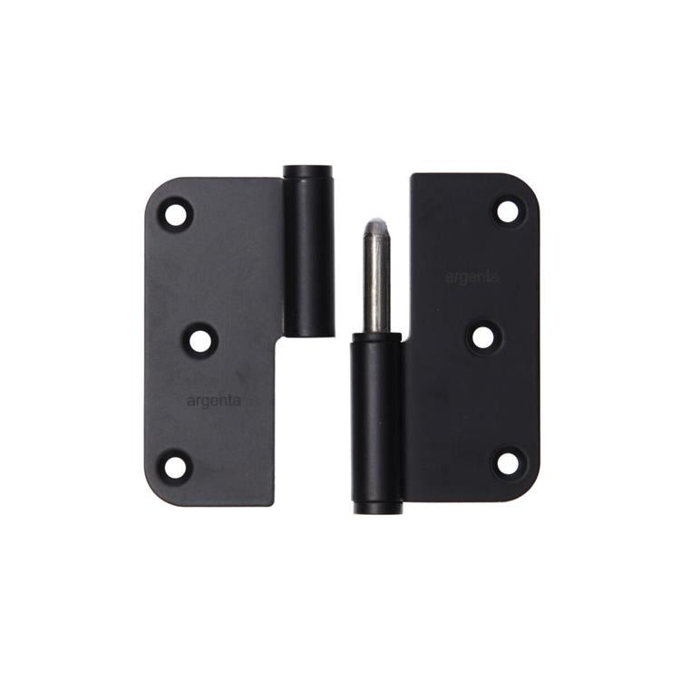 Yale 1067394 - 3 cerniere inox finitura nero opaco angolo destro 80x80mm | 4 pezzi