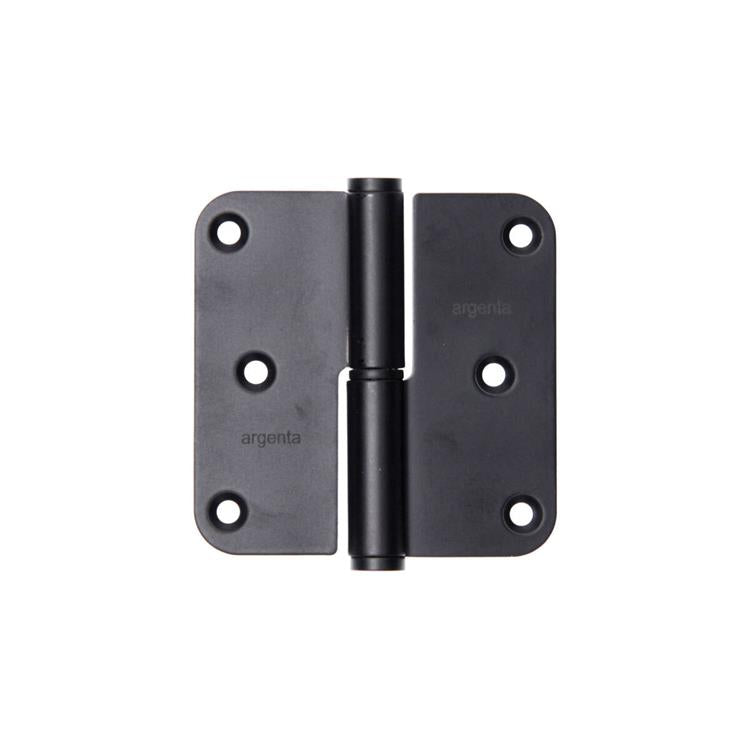 Yale 1067394 - 3 cerniere inox finitura nero opaco angolo destro 80x80mm | 4 pezzi