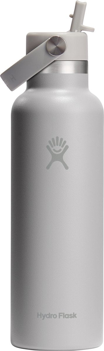 Botella para beber con tapa de pajita flexible y boca estándar Hydro Flask (621 ml) - abedul