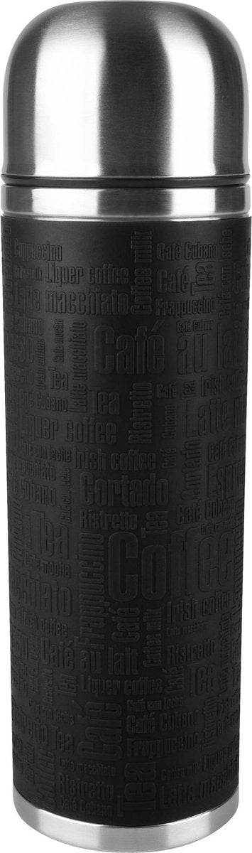 Funda senadora Tefal - botella aislante - 0,5 l - acero inoxidable negro - doble pared - a prueba de fugas - apta para café