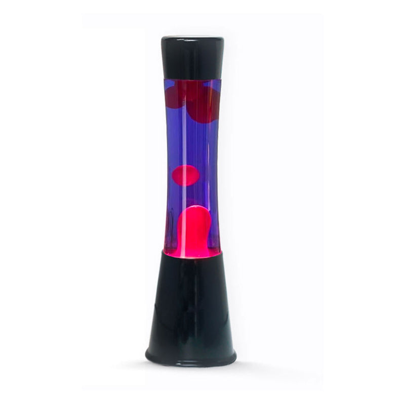 Lavalamp nera viola rosa, 40 cm
