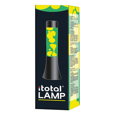 Itotal lavalamp zwart groen wit, 30cm