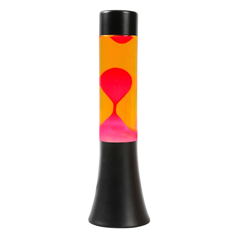 Lavalamp nero arancione rosso, 30 cm