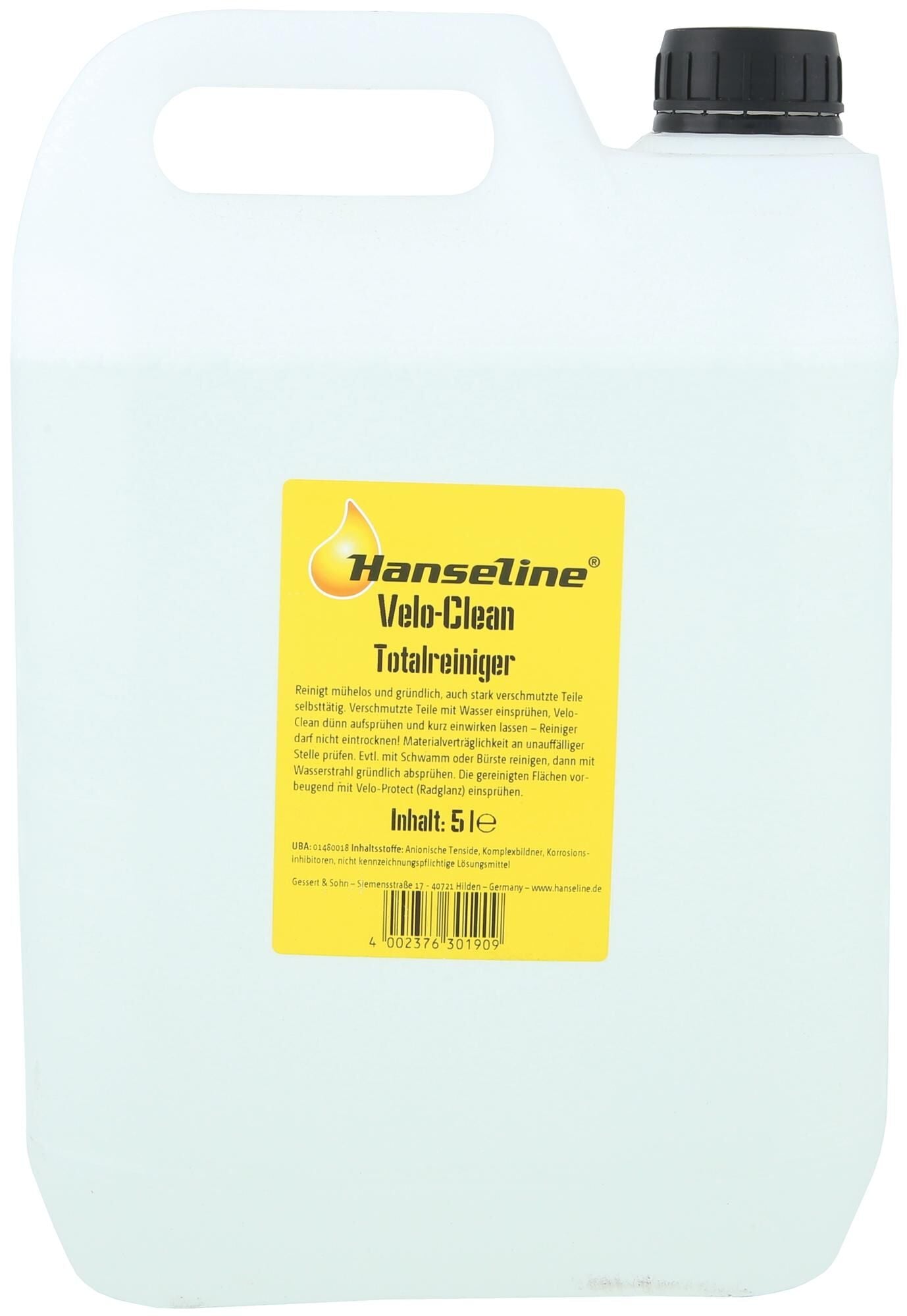 Hanseline fahrradreiniger velo clean bike cleaner velo clean 5l