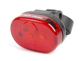 Ikzilight luz trasera 3-led rojo incluyendo baterías en la tarjeta