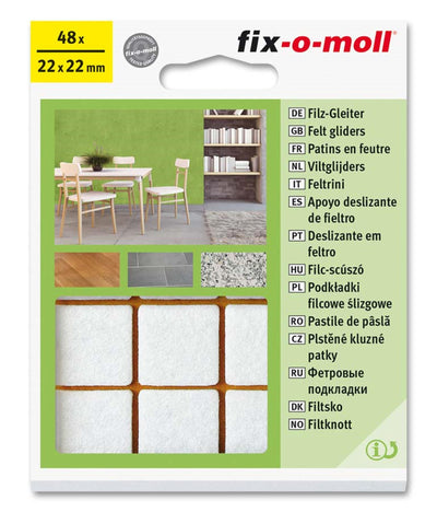 Feltro Fix-o-moll ø22mm 48pz. bianco