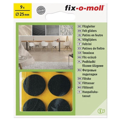 Deslizador de fieltro fix-o-moll ø25mm marrón