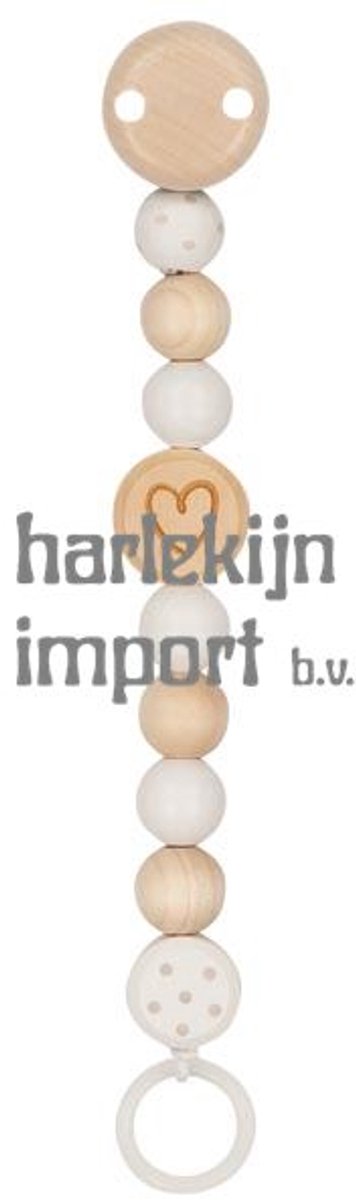 Goki wooden pacifier chain heart