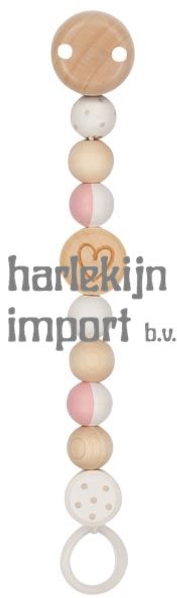 Goki wooden teat chain heart