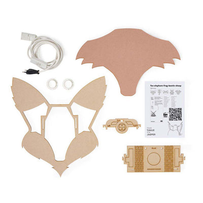 Van tjalle en jasper - vos wandlamp - hout