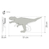 De tjalle y jasper - lámpara de pared dino t-rex - madera