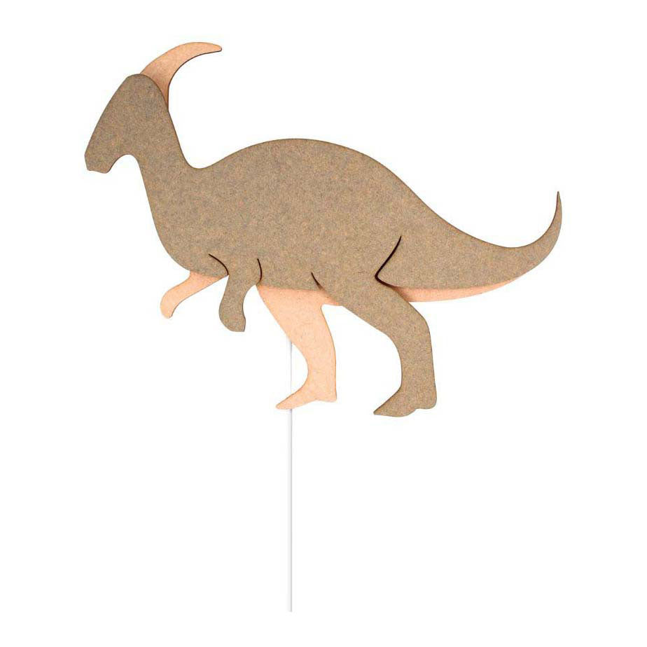 De tjalle y jasper - lámpara de pared dino parasaurolopus - madera