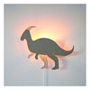 De tjalle y jasper - lámpara de pared dino parasaurolopus - madera
