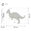 De tjalle y jasper - lámpara de pared dino parasaurolopus - madera
