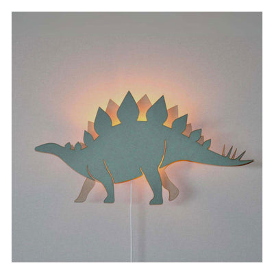 Van tjalle en jasper - dino wandlamp stegosaurus - hout