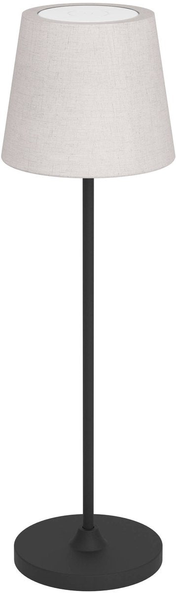 Lampada da tavolo Eglo leonero - ricaricabile - LED - 34 cm - nero beige - luce bianca regolabile - wireless - dimmerabile