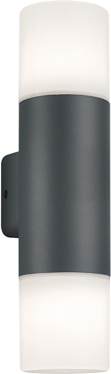 Trio hoosic - lámpara de pared - antracita - excl. 2x e27 28w - iluminación exterior - ip44