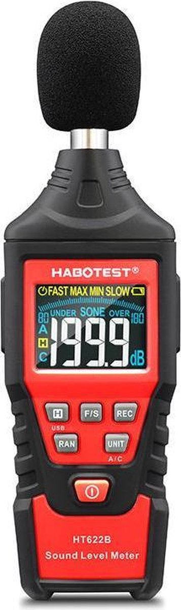 Habotest medidor de decibelios digital ht622b usb a c