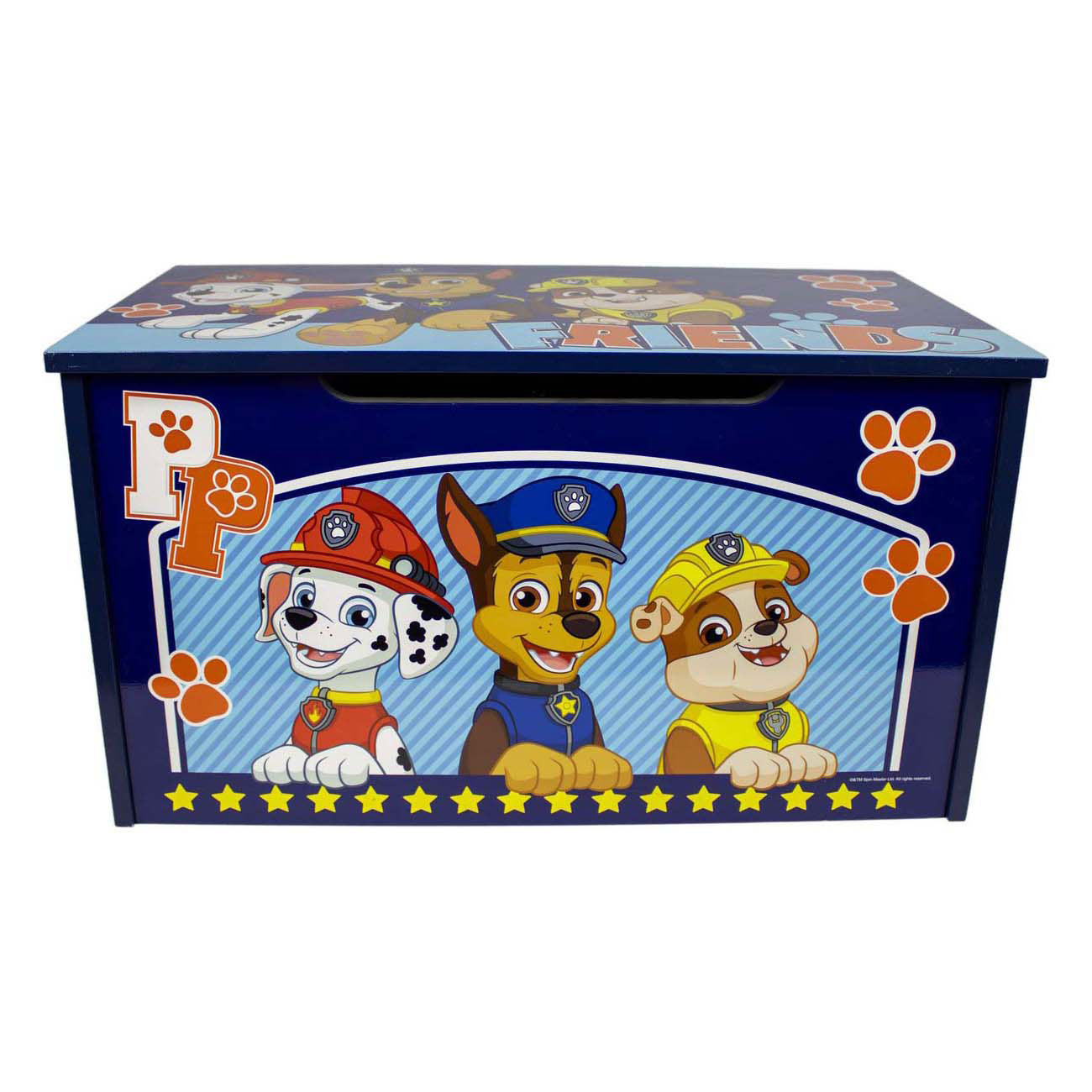 Caja de juguetes de madera patrulla canina 55,5x29,5x30cm