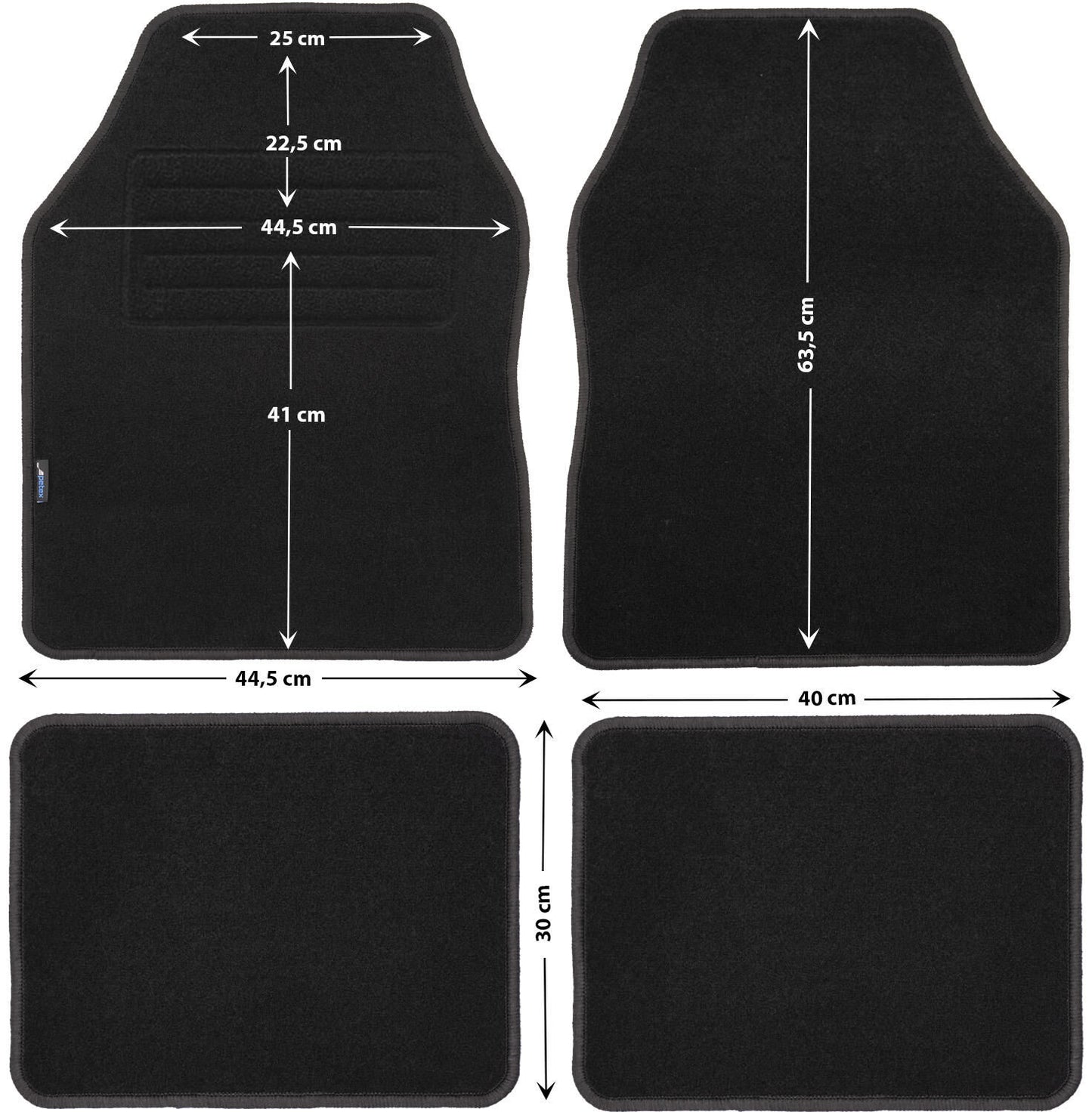 PETEX TARP FLORIDA3 GR.0 Black 4 pezzi