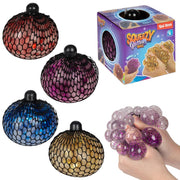 Toi-toys fun glitterknijpbal in net 10cm - afbeelding 1