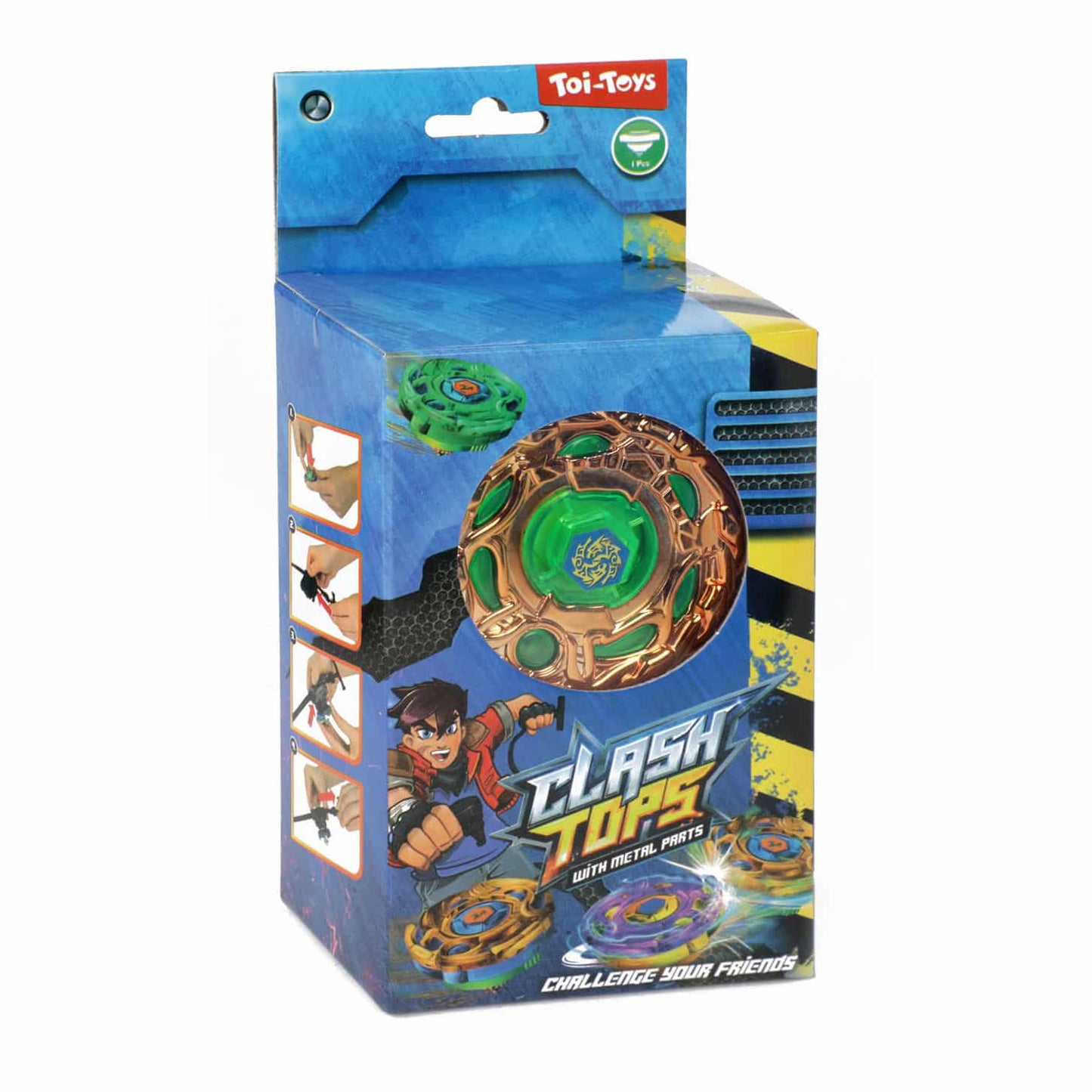 Toi-toys metalen tol gyro battle met afschieter