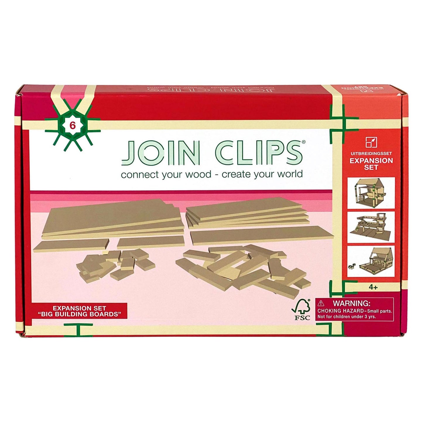 Unir clips de extensión establece grandes placas de construcción