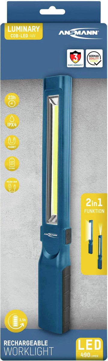 Lampada da officina ricaricabile Ansmann 1600-0304 wl450r etichetta energetica intelligente 2021 n.d.