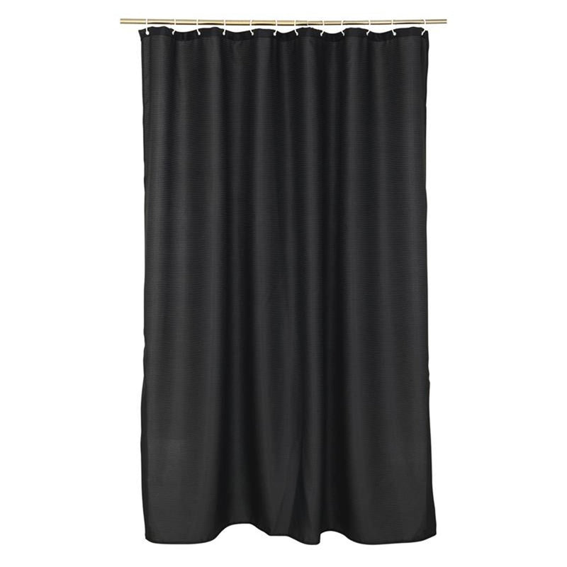 Tenda da doccia Wicotex jacquard 180x200 cm nera