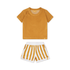 Flow | geel wit jongens set strand – terry