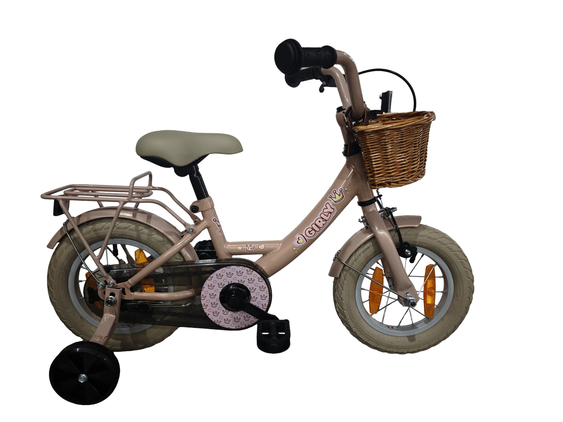 Hulzebos cycle parts b.v. bfk 12 girly meisjes roze + mand 12gg30