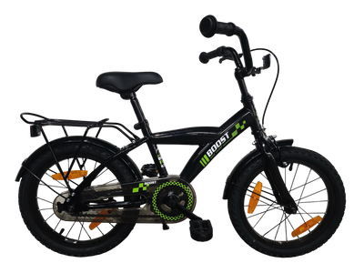 Bikefun bicicleta para niños boost 16 pulgadas con buje de freno - negro