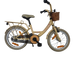 Bicicletta per bambini Bikefun da ragazza 16 pollici - con cestino e mozzo del freno - oro