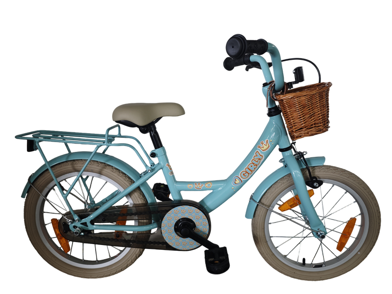 Bicicletta per bambini Bikefun da ragazza 16 pollici - con cestino e mozzo freno - blu