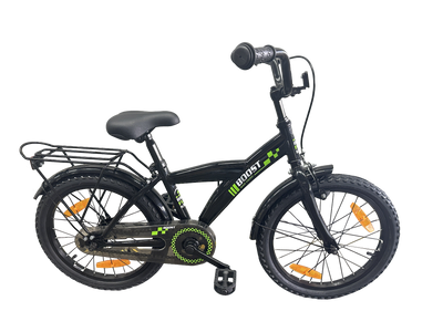 Bikefun bicicleta para niños boost 18 pulgadas con buje de freno - negra