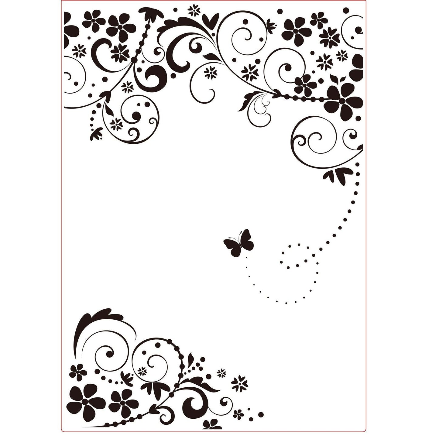 Vaessen creative • cartella per goffratura con fiori e farfalle