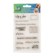 Vaessen creative • clear stamps franse teksten 12st. - afbeelding 2