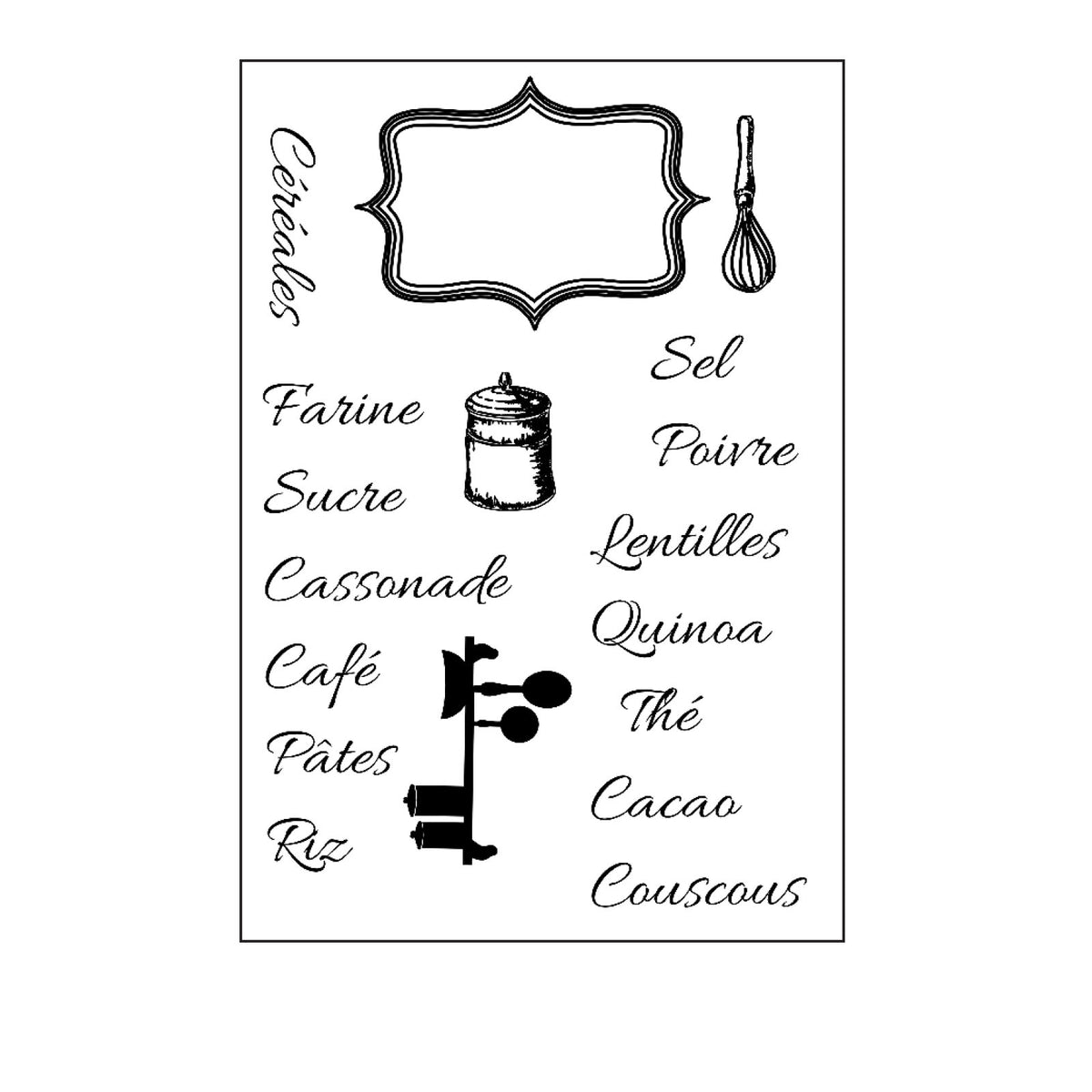 Vaessen creative • clear stamps franse ingrediënten 17st.